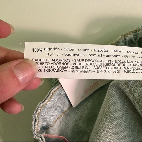 Zara denim‎ jean ripped distressed mom shorts 100% cotton NEW NWT - Picture 9 of 9